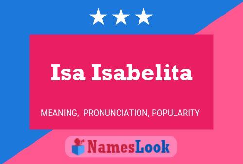 Isa Isabelita Name Poster