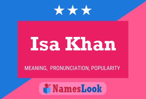 Isa Khan Name Poster