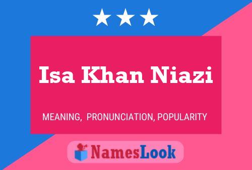 Isa Khan Niazi Name Poster