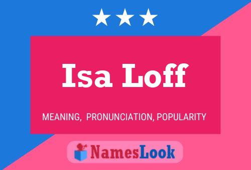 Isa Loff Name Poster