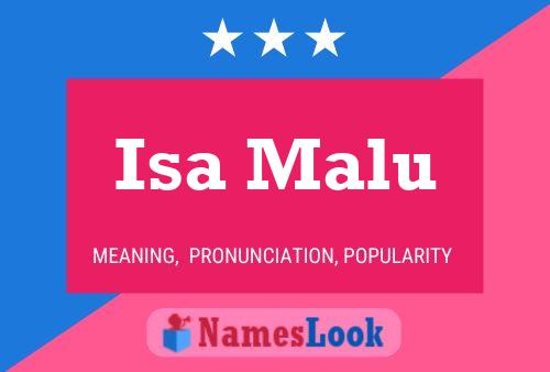 Isa Malu Name Poster