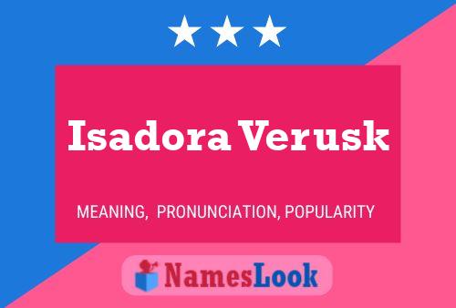 Isadora Verusk Name Poster