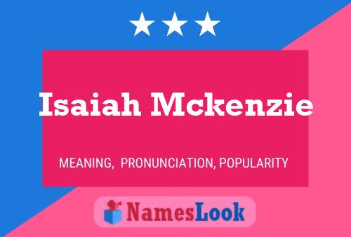 Isaiah Mckenzie Name Poster