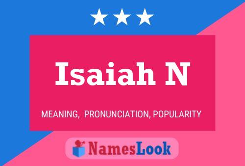 Isaiah N Name Poster