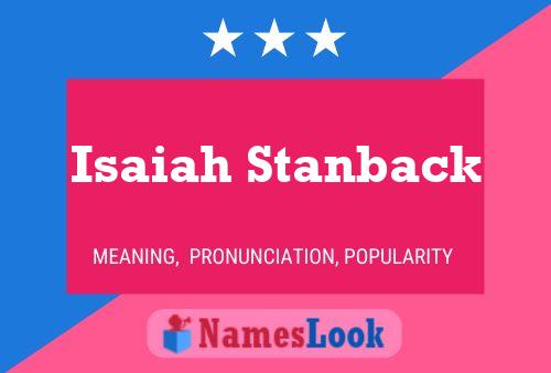 Isaiah Stanback Name Poster