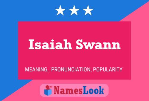 Isaiah Swann Name Poster