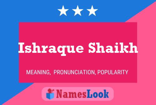 Ishraque Shaikh Name Poster