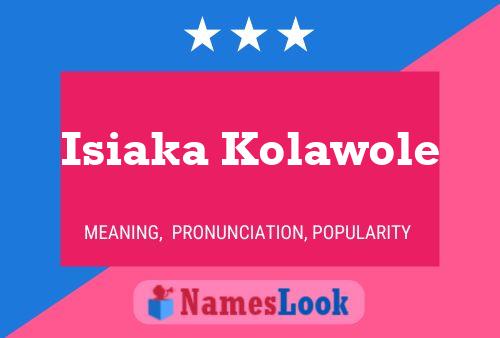 Isiaka Kolawole Name Poster