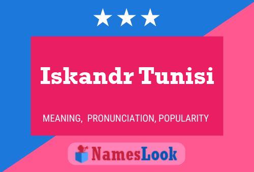 Iskandr Tunisi Name Poster