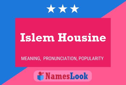 Islem Housine Name Poster