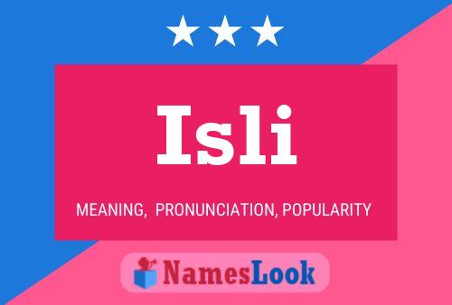 Isli Name Poster