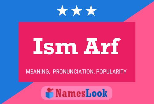 Ism Arf Name Poster