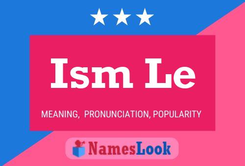 Ism Le Name Poster