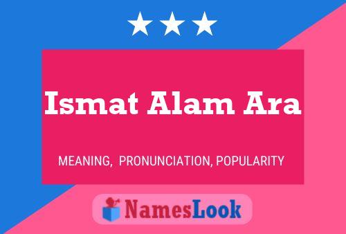 Ismat Alam Ara Name Poster