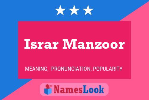 Israr Manzoor Name Poster