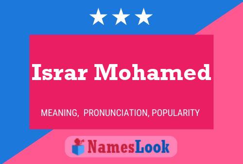 Israr Mohamed Name Poster