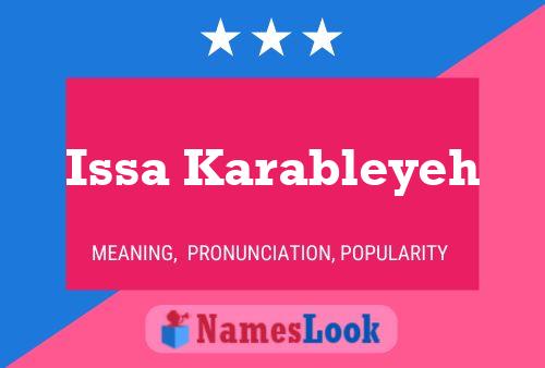 Issa Karableyeh Name Poster