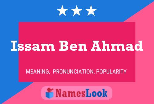 Issam Ben Ahmad Name Poster