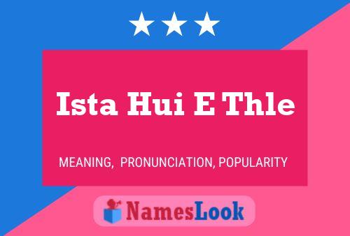 Ista Hui E Thle Name Poster