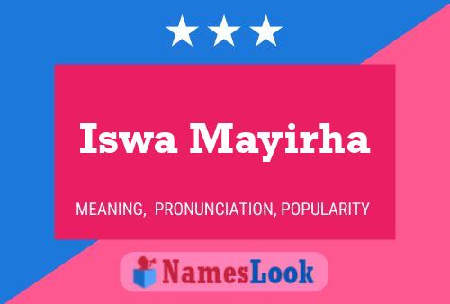 Iswa Mayirha Name Poster