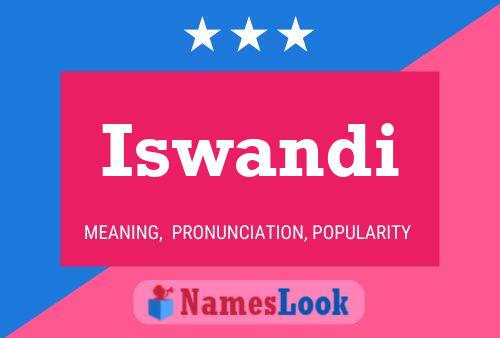 Iswandi Name Poster