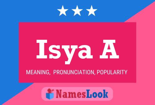 Isya A Name Poster