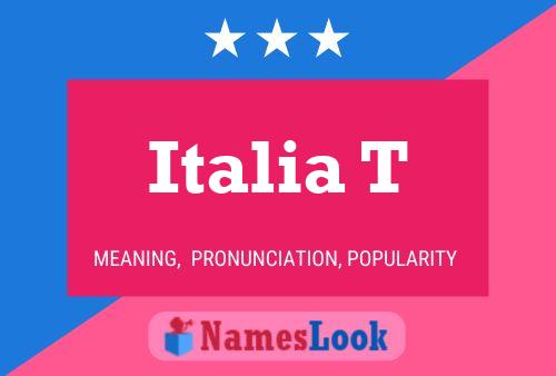 Italia T Name Poster