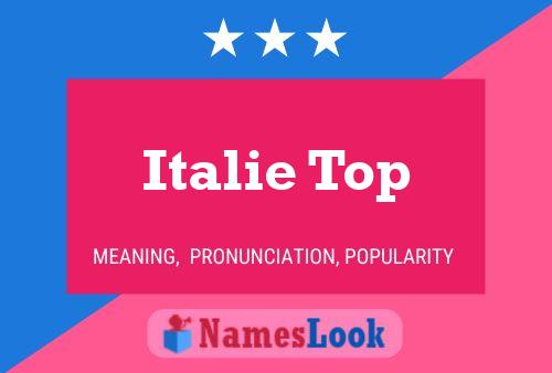 Italie Top Name Poster