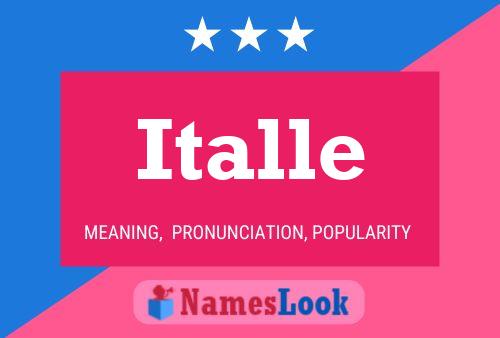 Italle Name Poster