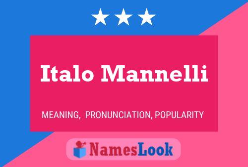 Italo Mannelli Name Poster