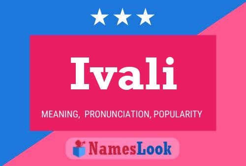 Ivali Name Poster