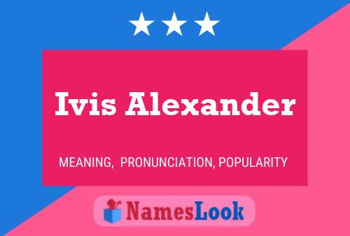 Ivis Alexander Name Poster