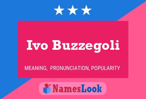 Ivo Buzzegoli Name Poster