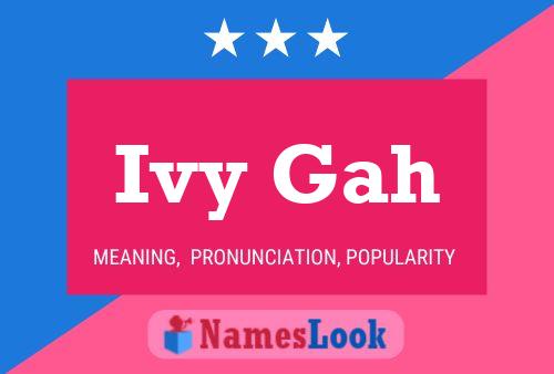 Ivy Gah Name Poster