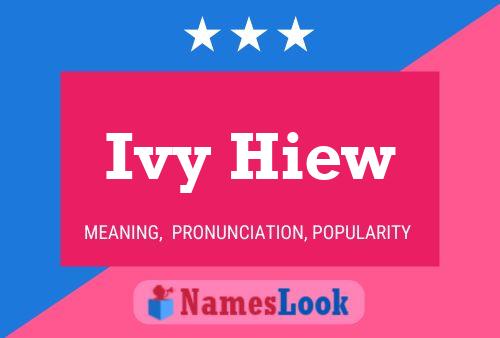 Ivy Hiew Name Poster