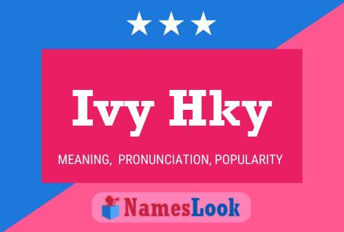 Ivy Hky Name Poster