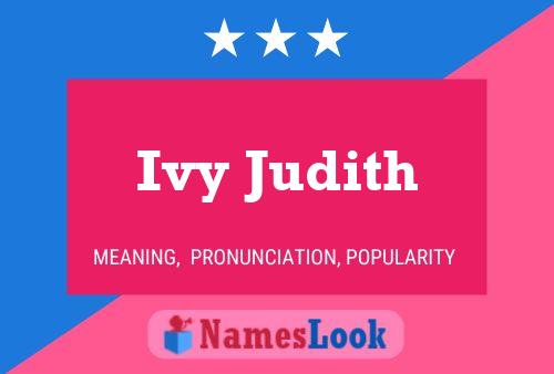 Ivy Judith Name Poster