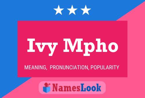 Ivy Mpho Name Poster