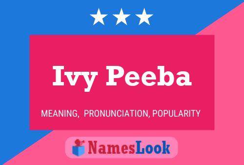 Ivy Peeba Name Poster