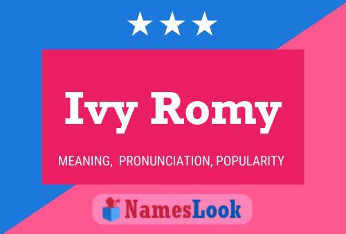 Ivy Romy Name Poster