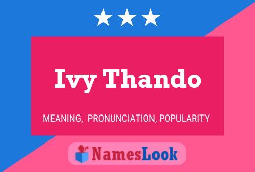 Ivy Thando Name Poster