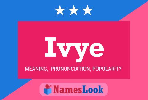 Ivye Name Poster