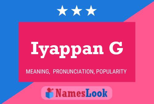 Iyappan G Name Poster