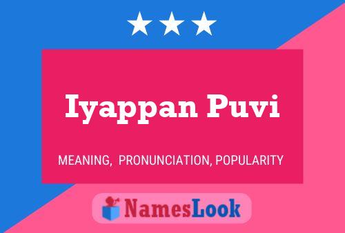 Iyappan Puvi Name Poster