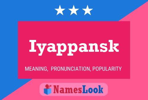 Iyappansk Name Poster