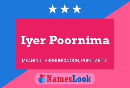 Iyer Poornima Name Poster