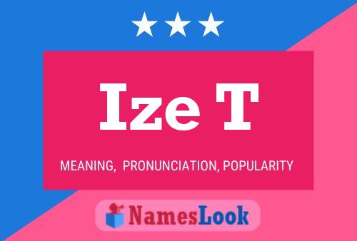 Ize T Name Poster