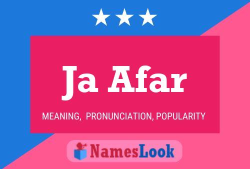 Ja Afar Name Poster