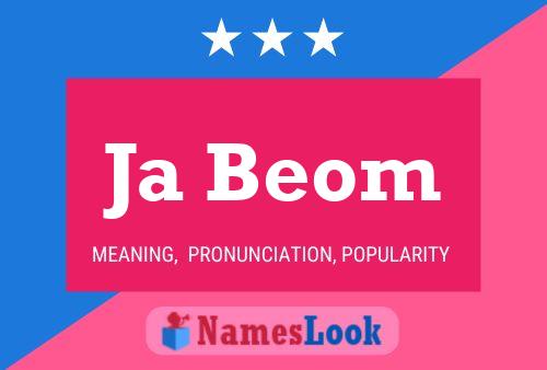 Ja Beom Name Poster