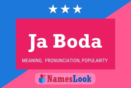 Ja Boda Name Poster